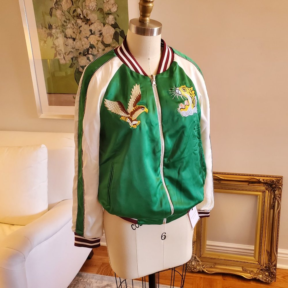 ENDLESS ROSE Silk Bomber Jacket